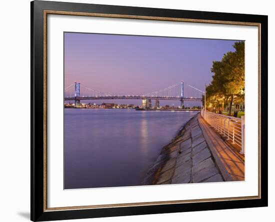 Camden Waterfront and Ben Franklin Bridge, City of Camden, New Jersey-Richard Cummins-Framed Photographic Print