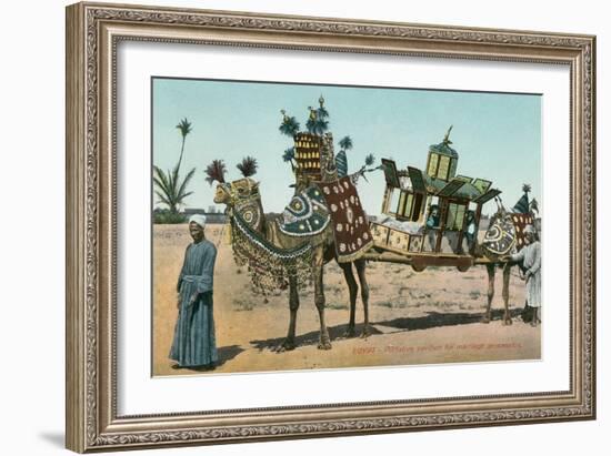 Camel-Borne Wedding Litter-null-Framed Art Print