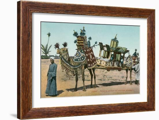 Camel-Borne Wedding Litter-null-Framed Art Print