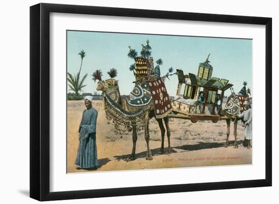 Camel-Borne Wedding Litter-null-Framed Art Print