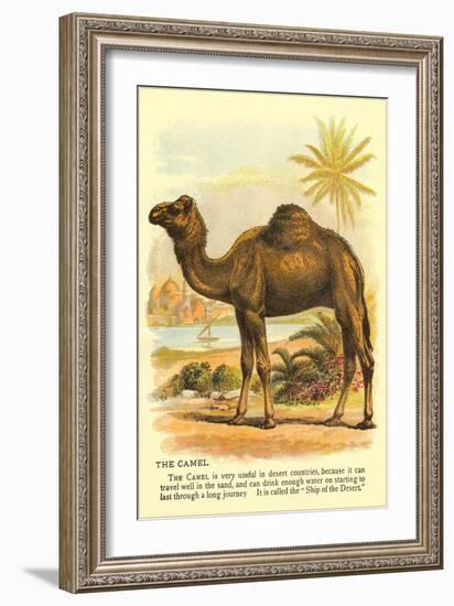 Camel by the Nile-null-Framed Art Print