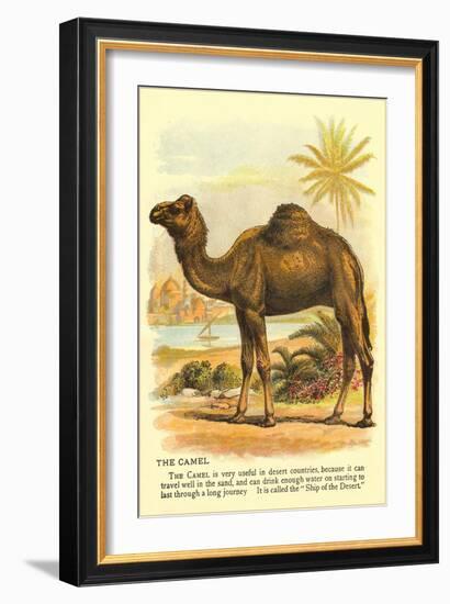 Camel by the Nile-null-Framed Art Print