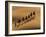 Camel Caravan Riding Through the Sand Dunes of Merzouga, Morocco, North Africa, Africa-Michael Runkel-Framed Photographic Print