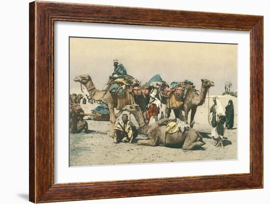 Camel Caravan-null-Framed Art Print