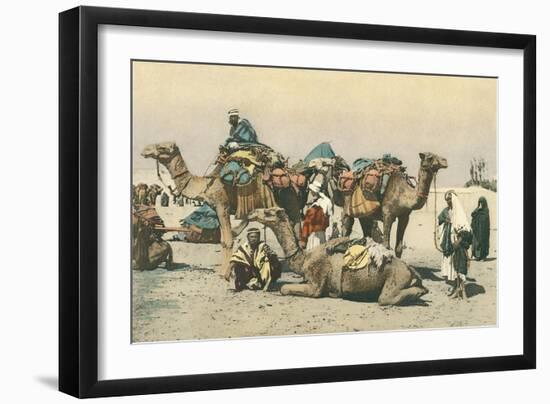 Camel Caravan-null-Framed Art Print