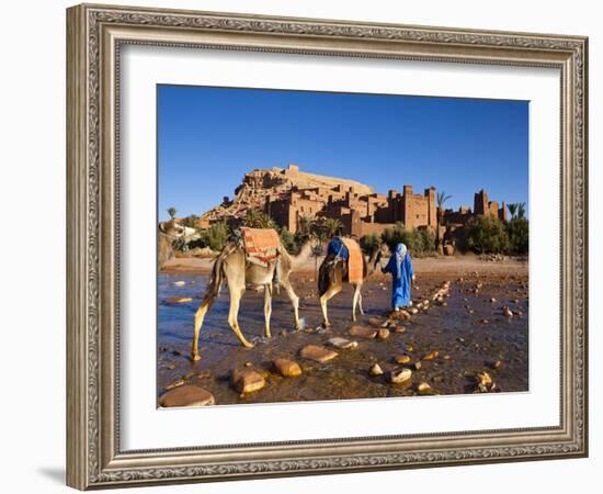 Camel Driver, Ait Benhaddou, Atlas Mountains, Morocco, Mr-Doug Pearson-Framed Photographic Print