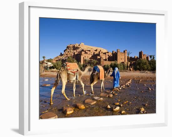 Camel Driver, Ait Benhaddou, Atlas Mountains, Morocco, Mr-Doug Pearson-Framed Photographic Print