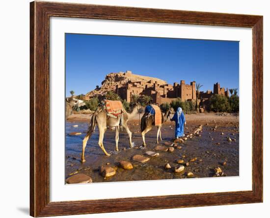 Camel Driver, Ait Benhaddou, Atlas Mountains, Morocco, Mr-Doug Pearson-Framed Photographic Print