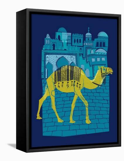 Camel Fes-null-Framed Premier Image Canvas