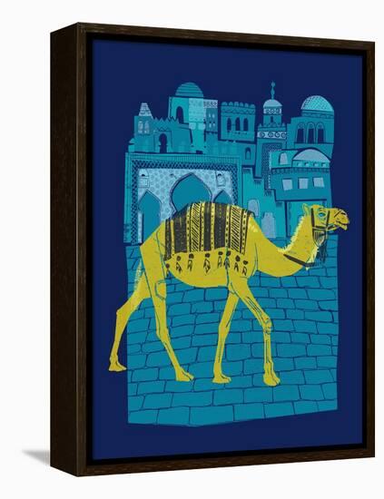 Camel Fes-null-Framed Premier Image Canvas