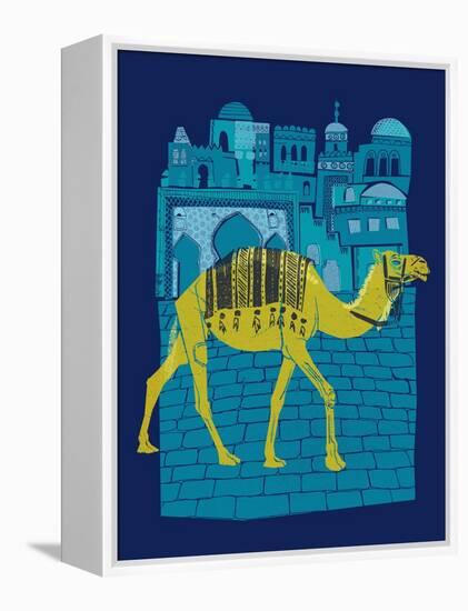 Camel Fes-null-Framed Premier Image Canvas