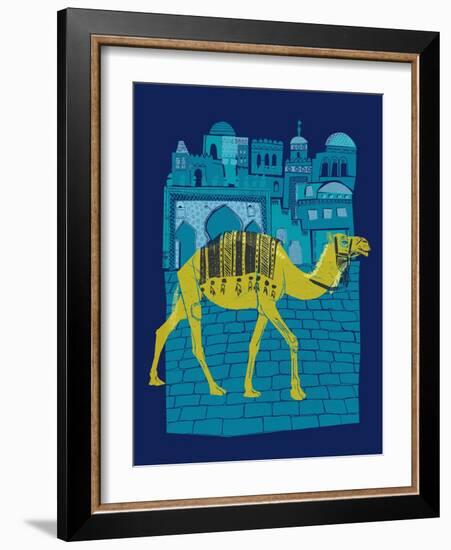 Camel Fes-null-Framed Premium Giclee Print