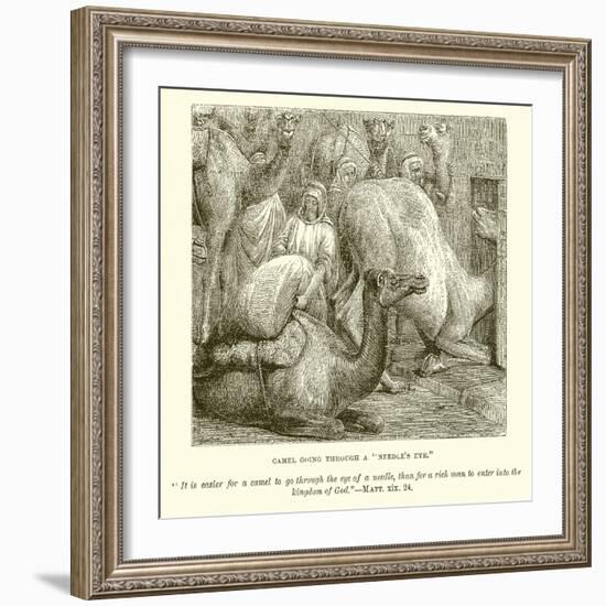 Camel Going Through a "Needle's Eye"-null-Framed Giclee Print