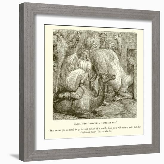 Camel Going Through a "Needle's Eye"-null-Framed Giclee Print