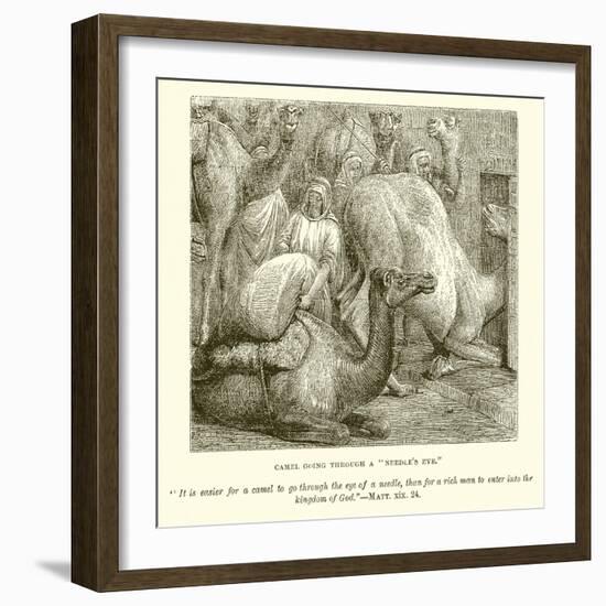 Camel Going Through a "Needle's Eye"-null-Framed Giclee Print