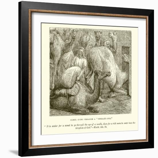 Camel Going Through a "Needle's Eye"-null-Framed Giclee Print