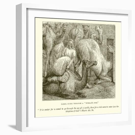 Camel Going Through a "Needle's Eye"-null-Framed Giclee Print