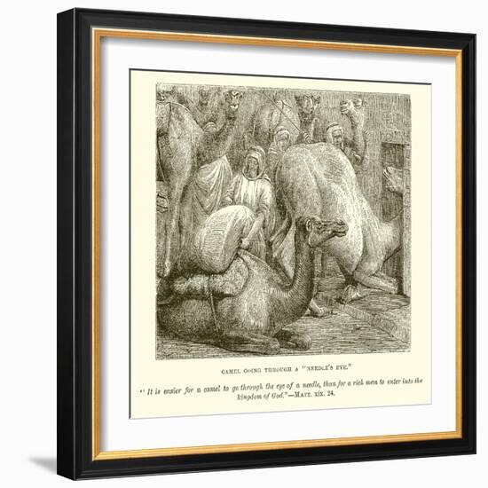 Camel Going Through a "Needle's Eye"-null-Framed Giclee Print