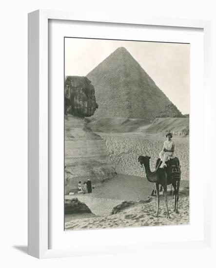 Camel Ride at the Sphinx and Pyramids-null-Framed Photo