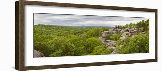 Camel Rock, Garden of the Gods Recreation Area, Shawnee National Forest, Saline County, Illinois...-Panoramic Images-Framed Photographic Print