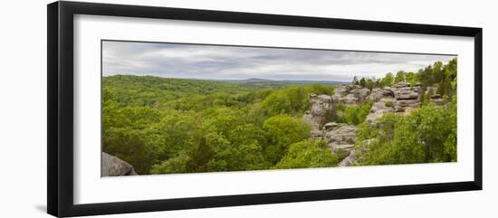 Camel Rock, Garden of the Gods Recreation Area, Shawnee National Forest, Saline County, Illinois...-Panoramic Images-Framed Photographic Print