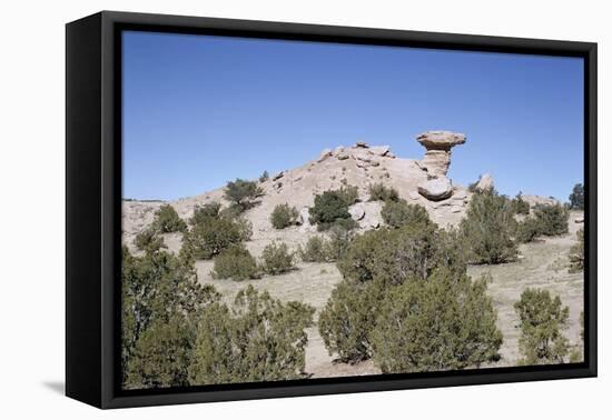 Camel Rock, Near Santa Fe, New Mexico, USA-Walter Rawlings-Framed Premier Image Canvas