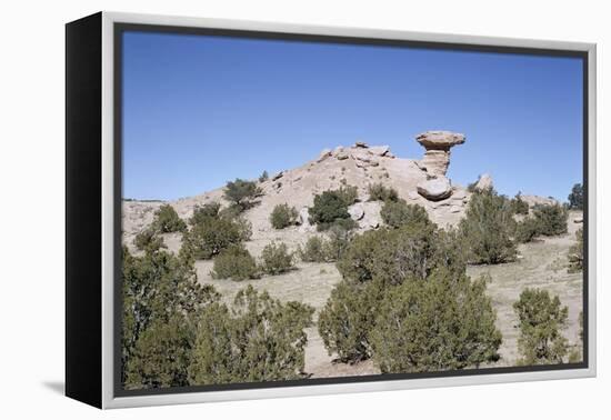 Camel Rock, Near Santa Fe, New Mexico, USA-Walter Rawlings-Framed Premier Image Canvas