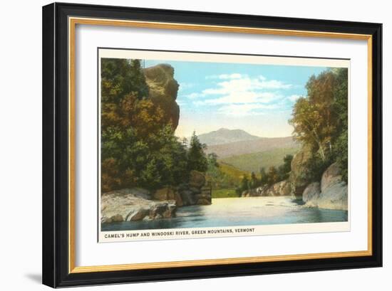 Camel's Hump, Winooski River, Vermont-null-Framed Art Print