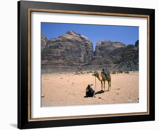 Camel, Wadi Rum, Jordan, Middle East-Michael Short-Framed Photographic Print