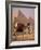 Camel with Woven Saddle Cloth Being Led Towards Pyramids by Man in White Robe, at Giza, Egypt-null-Framed Photographic Print