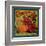 Camellia Orange Label - Redlands, CA-Lantern Press-Framed Art Print