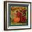 Camellia Orange Label - Redlands, CA-Lantern Press-Framed Art Print