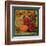 Camellia Orange Label - Redlands, CA-Lantern Press-Framed Art Print