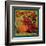 Camellia Orange Label - Redlands, CA-Lantern Press-Framed Art Print