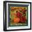 Camellia Orange Label - Redlands, CA-Lantern Press-Framed Art Print