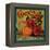 Camellia Orange Label - Redlands, CA-Lantern Press-Framed Stretched Canvas