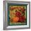 Camellia Orange Label - Redlands, CA-Lantern Press-Framed Art Print