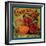 Camellia Orange Label - Redlands, CA-Lantern Press-Framed Art Print