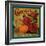 Camellia Orange Label - Redlands, CA-Lantern Press-Framed Art Print