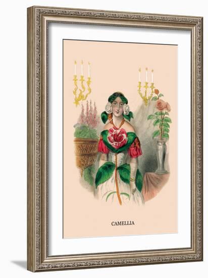 Camellia-J.J. Grandville-Framed Art Print