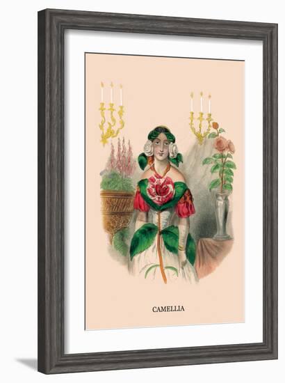 Camellia-J.J. Grandville-Framed Art Print