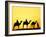 Camels and camel driver silhouetted at sunset, Thar Desert, Jodhpur, India-Adam Jones-Framed Photographic Print