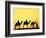 Camels and camel driver silhouetted at sunset, Thar Desert, Jodhpur, India-Adam Jones-Framed Photographic Print