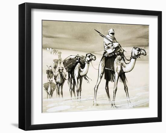 Camels Crossing the Desert-Mcbride-Framed Giclee Print