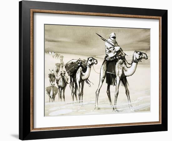 Camels Crossing the Desert-Mcbride-Framed Giclee Print