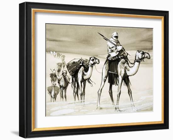 Camels Crossing the Desert-Mcbride-Framed Giclee Print