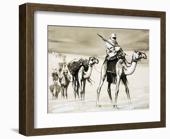 Camels Crossing the Desert-Mcbride-Framed Giclee Print