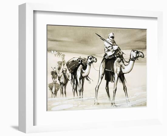 Camels Crossing the Desert-Mcbride-Framed Giclee Print