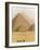 Camels Pass in Front of the Pyramids at Giza, Egypt-Julian Love-Framed Photographic Print