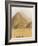 Camels Pass in Front of the Pyramids at Giza, Egypt-Julian Love-Framed Photographic Print